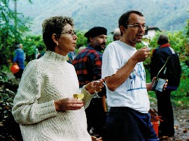 Hildi i Dieter w czasie pamiętnego winobrania