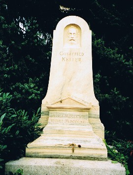Grób Gottfrieda Kellera na cmentarzu Sihlfeld w Zurychu (JSS)